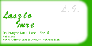 laszlo imre business card